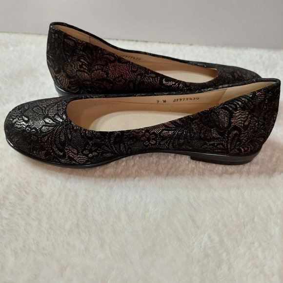 SAS Scenic Ballet Black Lace Flats - Size 9 - Picture 2 of 8